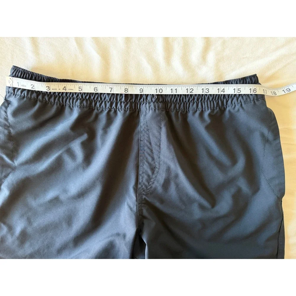 Volcom Mens Board Shorts Black Elastic Waist Swim Trunks Size L